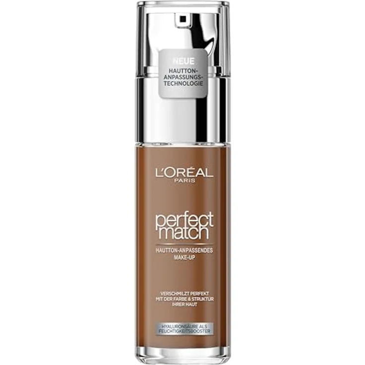 L'Oréal Paris Make up, Flüssige Foundation mit Hyaluron und Aloe Vera, Perfect Match Make-Up, Nr. 9D/9W Sienna, 30 ml – Bild 1