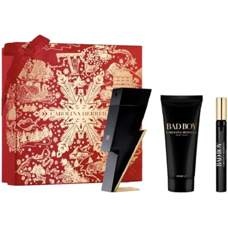 Carolina Herrera Bad Boy EDT Herrenparfüm Set, Eau de Parfum für Herren, 23 cm x 23 cm x 7 cm, 0,91 kg