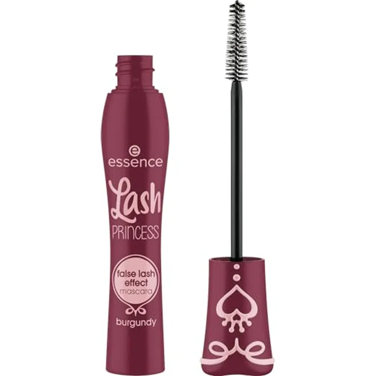 Essence LASH PRINCESS Wimperntusche, Mascara mit Wimperneffekt, Burgunderrot, 12 ml