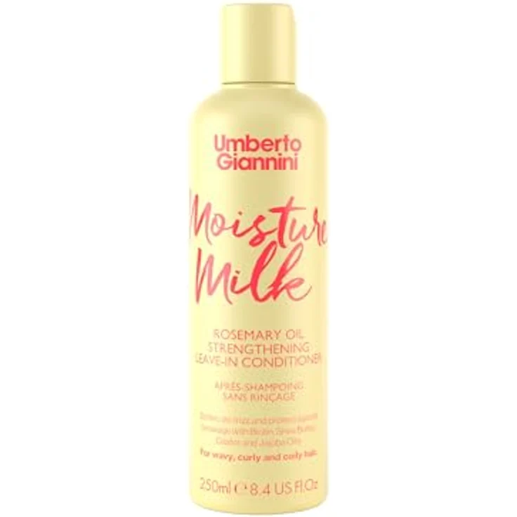 Umberto Giannini Strong Curls Rosemary Oil Leave-In Conditioner, silikonfreier Feuchtigkeits-Conditioner für lockiges Haar, 250 ml – Bild 1