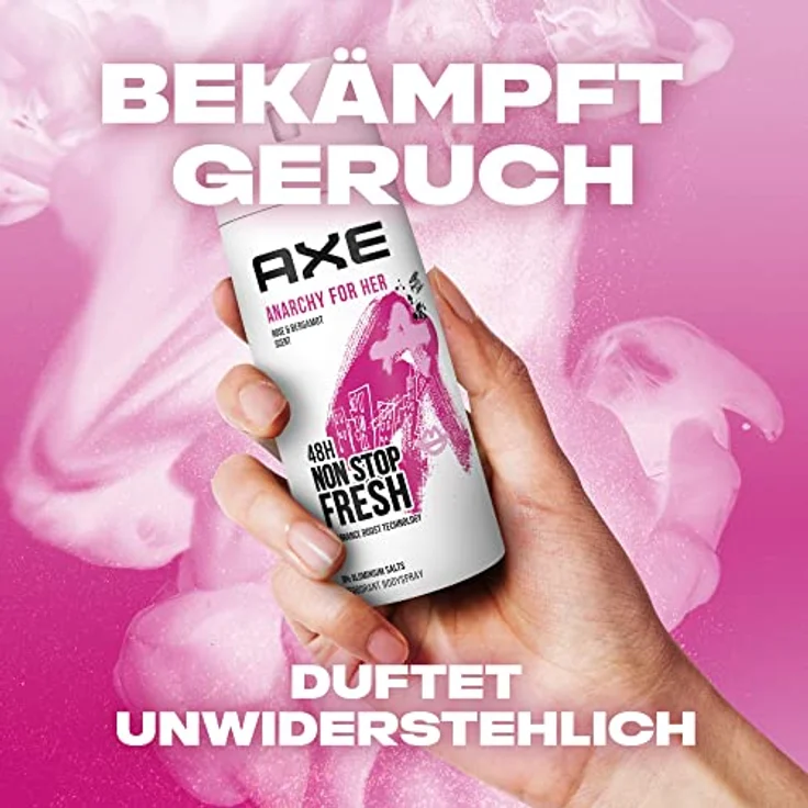 Axe Anarchy Bodyspray & Deospray Damen für die pure Weiblichkeit Deo ohne Aluminium 48h Frische (1x 150ml) Fruchtigen – Bild 4