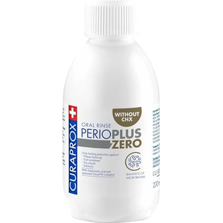 Curaprox Perio Plus Zero Mundspülung 200 ml, schützt vor Zahnbelag und hält das Zahnfleisch gesund
