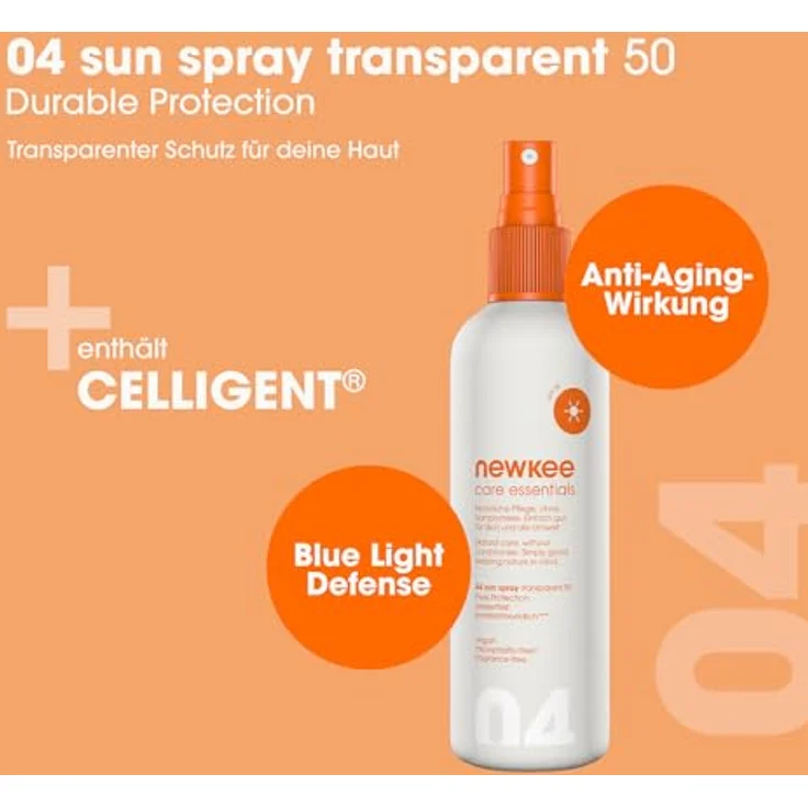 newkee Sonnenspray LSF 50 (150ml), Wasserfestes Sonnencreme Spray, entwickelt von Manuel Neuer & Angelique Kerber, für optimalen Hautschutz bei Sportaktivitäten – Bild 3