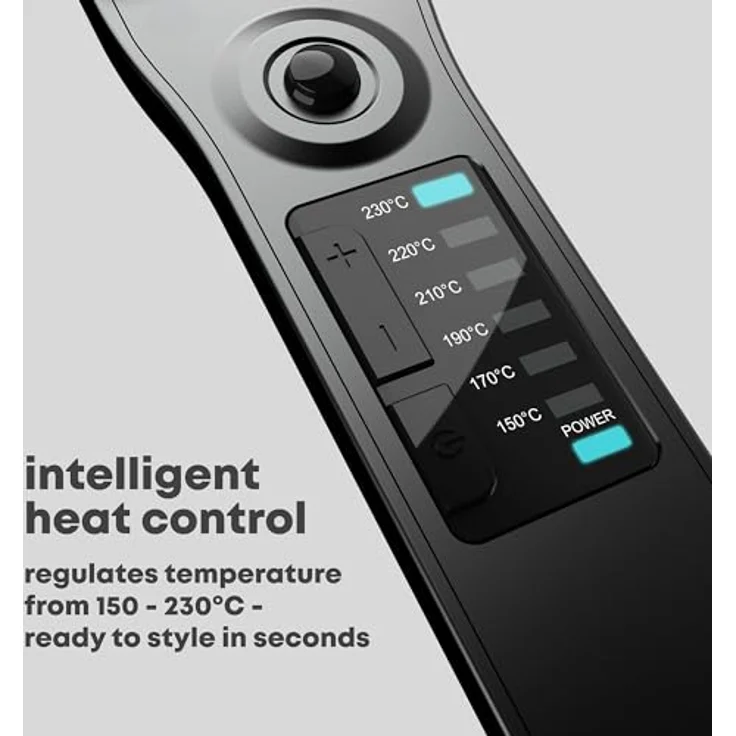REVAMP ST-1600-EU Progloss Steamcare Haarglätter, Ionen-Technologie, max. 230 °C, Keramikbeschichtung, schwarz-matt – Bild 6
