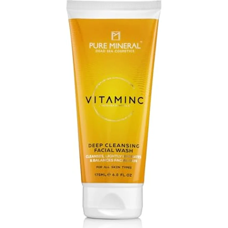 M PURE MINERAL DEAD SEA COSMETICS Pure Mineral - Tiefenreinigender Gesichtsreiniger mit Tote Meer Mineralien und Vitamin C, für alle Hauttypen, ohne Silikone, Sulfate, Parabene - 175ml – Bild 1
