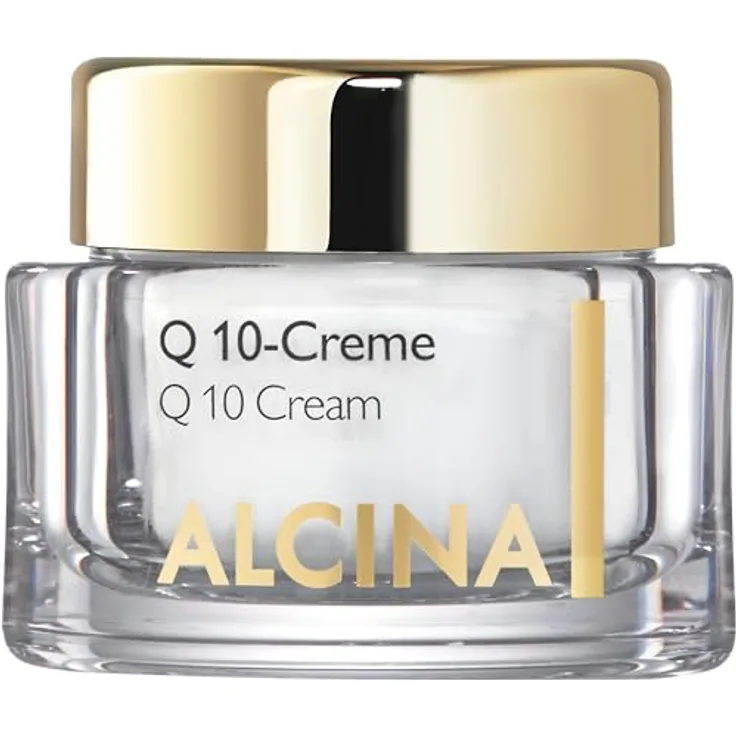 ALCINA Q10-Creme 50 ml - Anti-Aging Gesichtscreme mit Q10, Vitamin E und Sheabutter - Beugt lichtbedingter Hautalterung vor, für strahlend schöne Haut