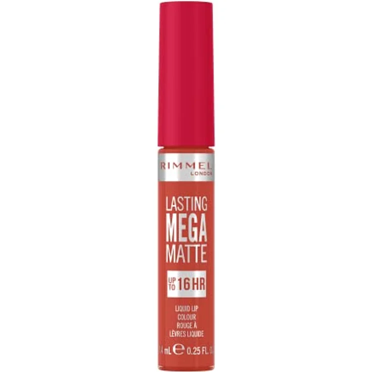 Rimmel Lasting Mega Matte, matter Flüssig-Lippenstift mit 16 Std. Haltbarkeit, Farbton Scarlet Flames, 7,4 ml – Bild 2