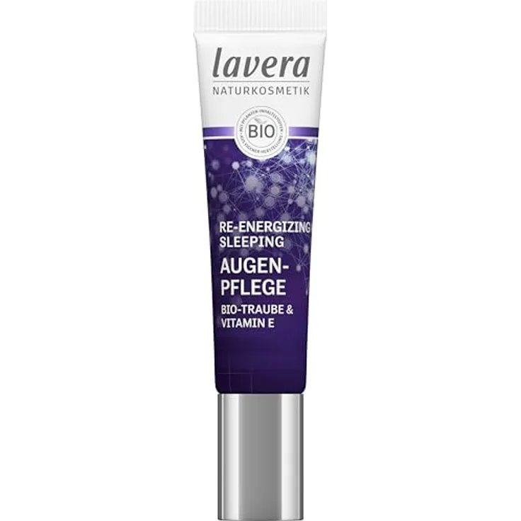 lavera Re-Energizing Sleeping Augenpflege - reduziert Mimikfältchen - natürliche Zellerneuerung - feuchtigkeitsspendend - vegan - Naturkosmetik - 15 ml