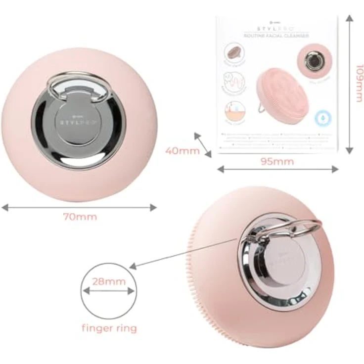 STYLPRO Routine Facial Cleansing Device, Gesichtsreinigungsgerät mit einstellbaren Schallvibrationen und weichen Silikonborsten, wasserdicht, wiederaufladbar – Bild 9