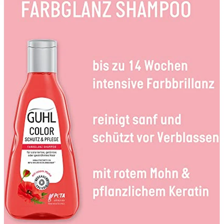 Guhl Color Schutz & Pflege Shampoo - Inhalt: 250 ml - Farbglanz - Haartyp: coloriert – Bild 3
