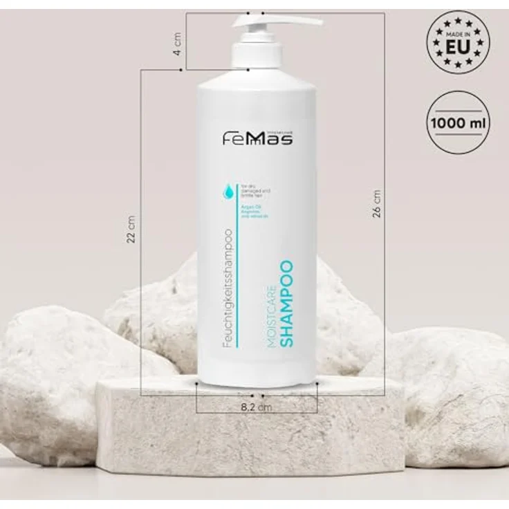 Femmas Moistcare Shampoo, intensive Pflege für alle Haartypen, 1000 ml – Bild 3