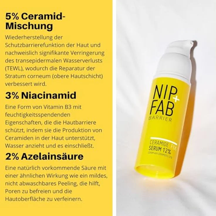 NIP+FAB Ceramide Fix 12 %, Gesichtsserum mit Ceramiden, 50 ml, für empfindliche Haut, vegan, nicht parfümiert – Bild 5