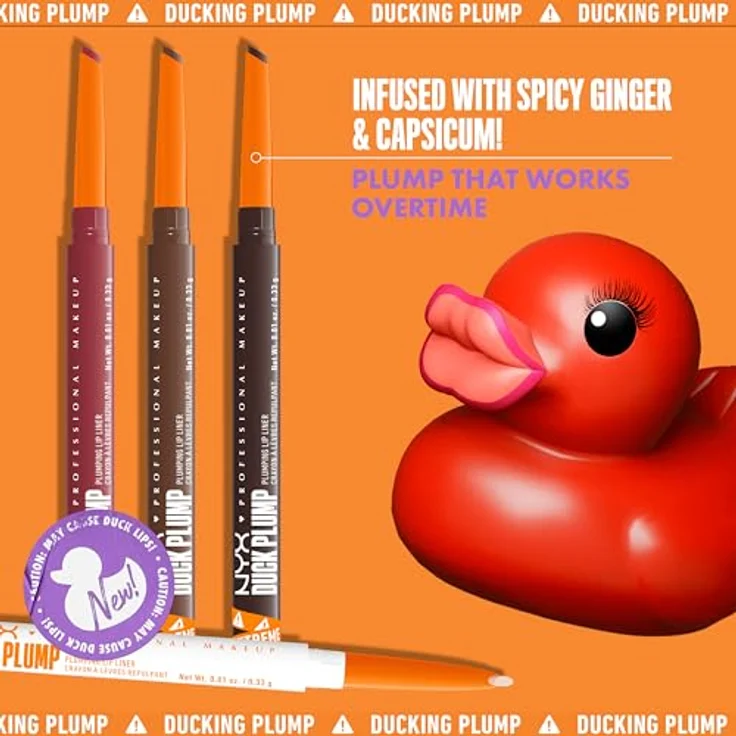 NYX Professional Makeup Duck Plump Liner, Lippenkonturenstift mit vergrößerndem Effekt, Farbton Double Dose, 0.33 g – Bild 8
