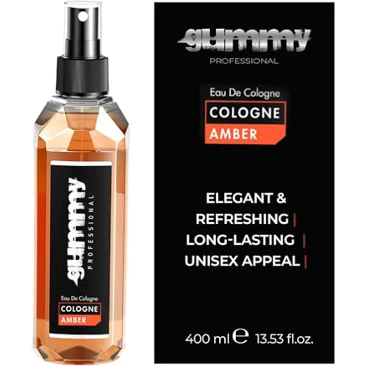 Gummy Amber Eau de Cologne Spray 400ml, Unisex After Shave mit langanhaltendem Amberduft, antibakteriell und erfrischend – Bild 1
