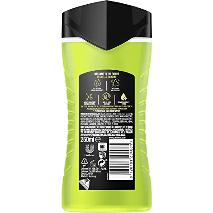 Axe 3in1 Duschgel & Shampoo, Epic Fresh, mediterraner Duft mit tropischer Grapefruit, 250 ml – Bild 3