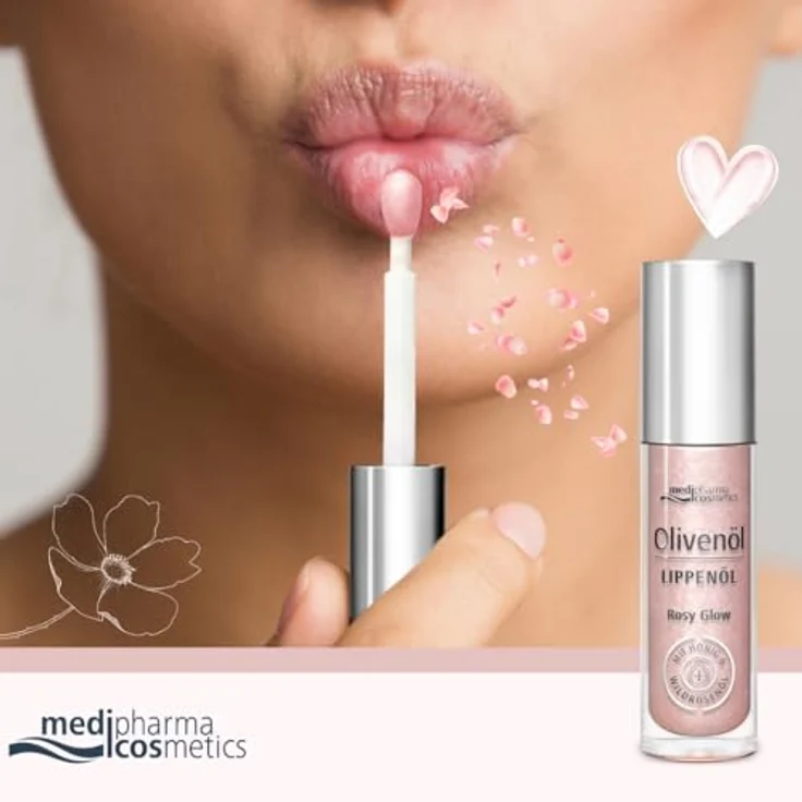 Dr. Theiss Olivenöl Lippenöl, rosy glow, 4 ml, feuchtigkeitsspendende Lippenpflege – Bild 2