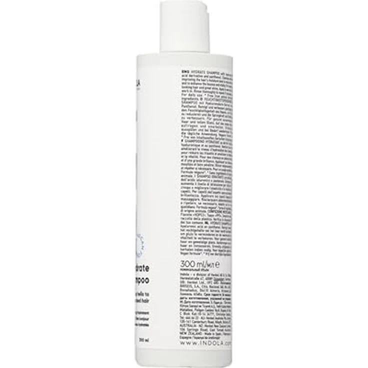 Indola Feuchtigkeitsspendendes Shampoo, 300 ml, vegane Formel für trockenes und sprödes Haar, Frizz-Reduzierung, erhöhte Elastizität – Bild 4