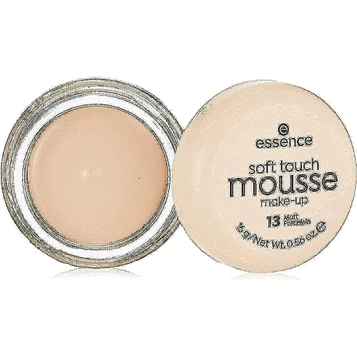 essence soft touch mousse make-up, Make Up, Foundation, Nr. 13 matt porcelain, nude, für Mischhaut, weichzeichnend, mattierend, matt, natürlich, vegan, ohne Parfüm, ohne Alkohol (16g) – Bild 1