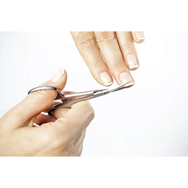 remos professional body care REMOS Nagelschere Edelstahl [INOX] 9.5cm, gebogene Klinge für präzisen Schnitt von Fingernägeln und dünnen Fußnägeln – Bild 2