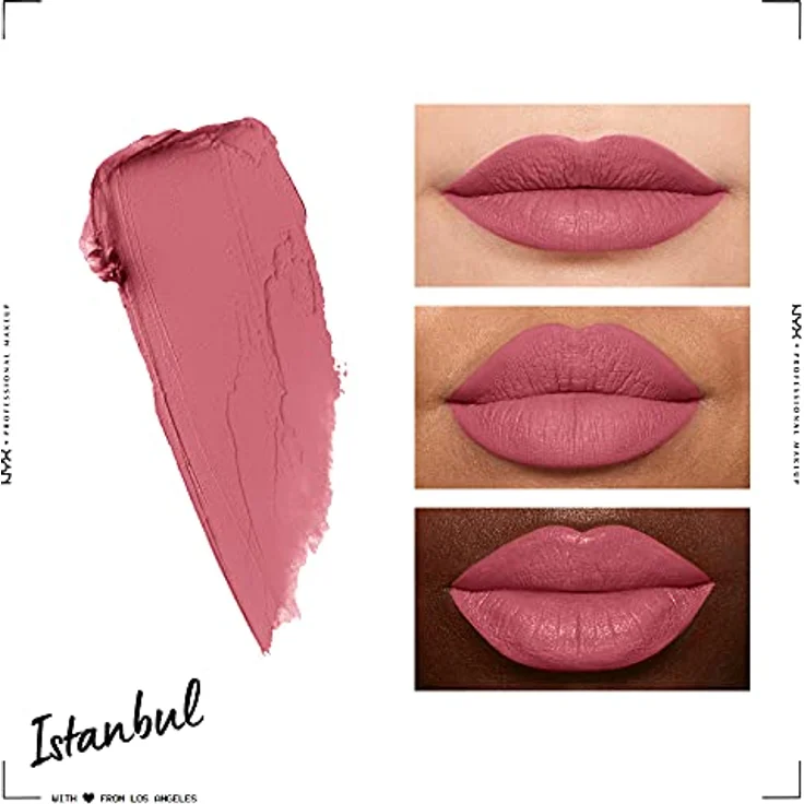 Nyx Professional Makeup Soft Matte Lip Cream, Cremiges Und Mattes Finish, Hochpigmentiert, Langanhaltend, Vegane Formel, Farbton: Istanbul 8 ml – Bild 3