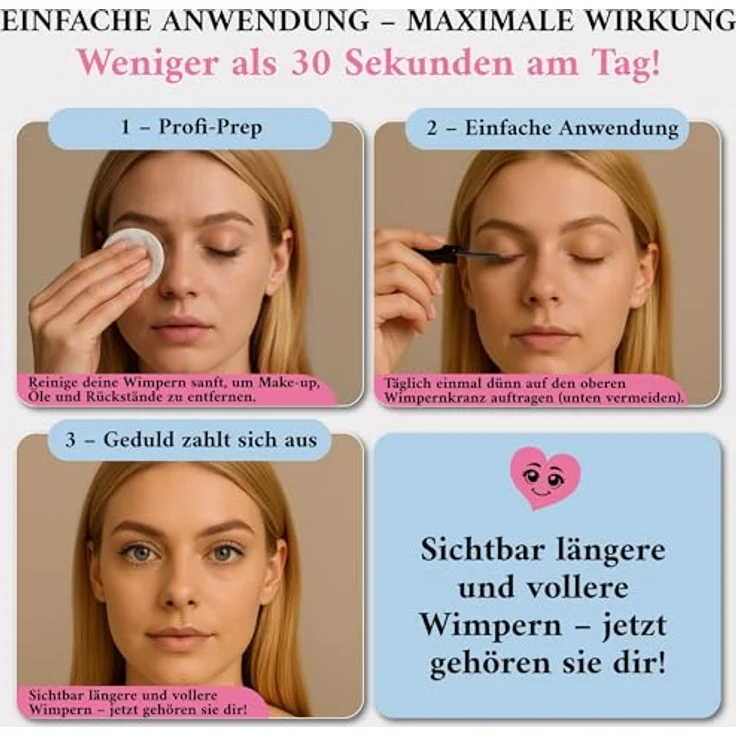 JEUXLORÉ Superlative Lash Wimpernserum & Augenbrauen Serum, 3 ml - Testsieger für besseres Wachstum von Wimpern & Brauen, dermatologisch getestet, tierversuchsfrei – Bild 5