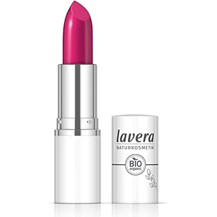 lavera Cream Glow Lipstick -Pink Universe 08 - Intensive Farbe - Glänzendes Finish - Hoher Tragekomfort - Bis zu 6 Stunden Halt - vegan - Naturkosmetik (1x 18 g) – Bild 1