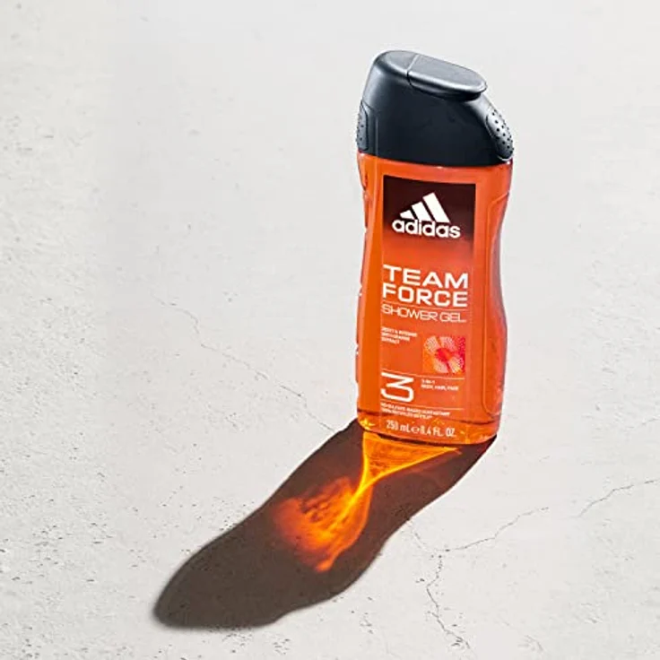 Adidas Team Force Duschgel für Herren, 250 ml, parfümiert, für den gesamten Körper – Bild 4