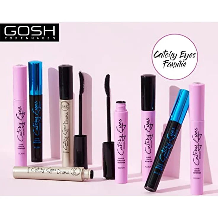 Gosh Catchy Eyes Allergy Certified Volumen-Mascara für empfindliche Augen, Farbton 001 Black, 8 ml – Bild 5