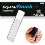 MAVURA Glasnagelfeile CrystalTouch Nano Kristall Glasfeile Professionelle, Hochglanz-Politur, Effiziente Feilfläche, Gehärtetes Glas, Perfekte Fingernägel, 9 cm x 1,4 cm, Blau