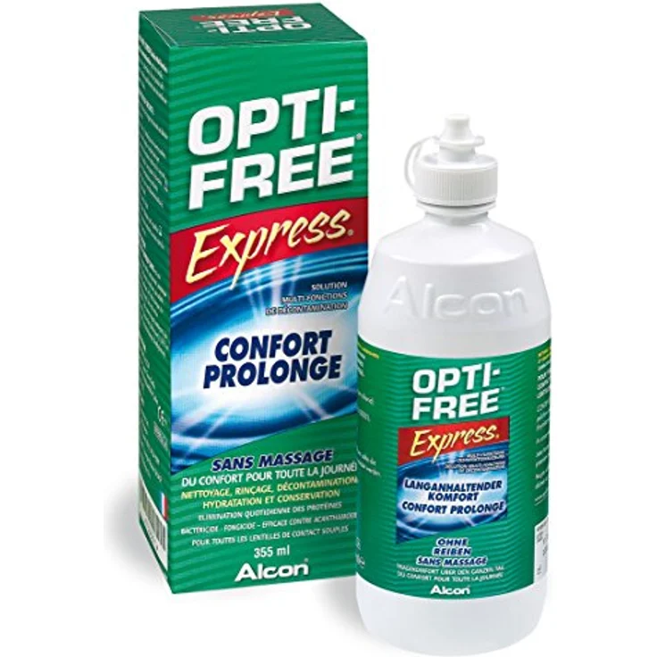 Alcon Opti-Free Express 355 ml All-in-One-Lösung für weiche Kontaktlinsen, inkl. Aufbewahrungsbehälter – Bild 2