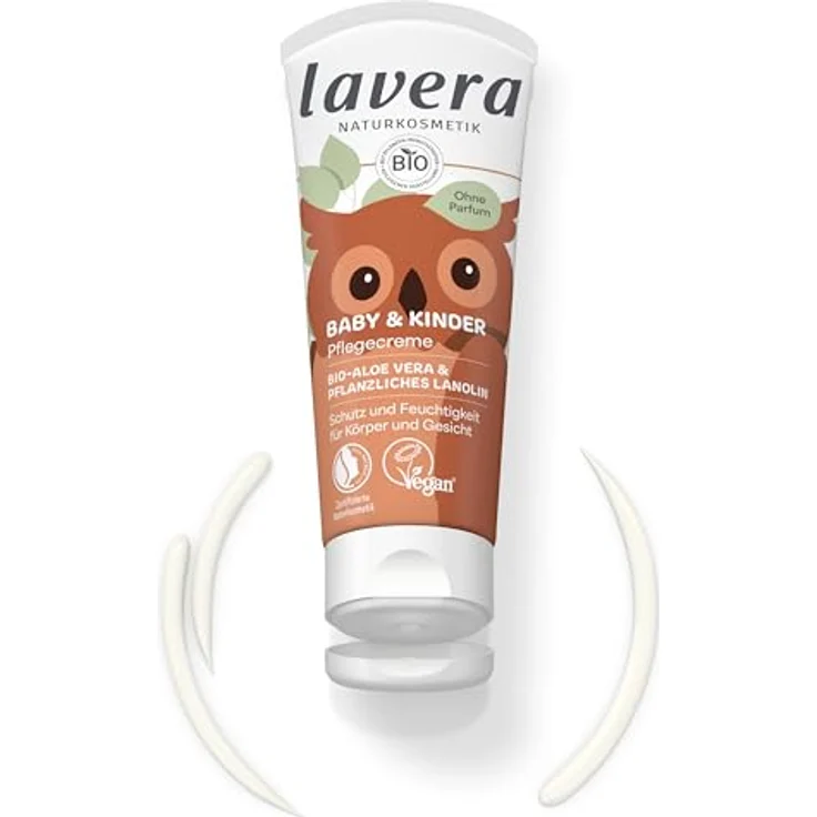 Lavera Baby & Kinder Pflegecreme, sanfte Lotion für empfindliche Haut, 75 ml – Bild 2
