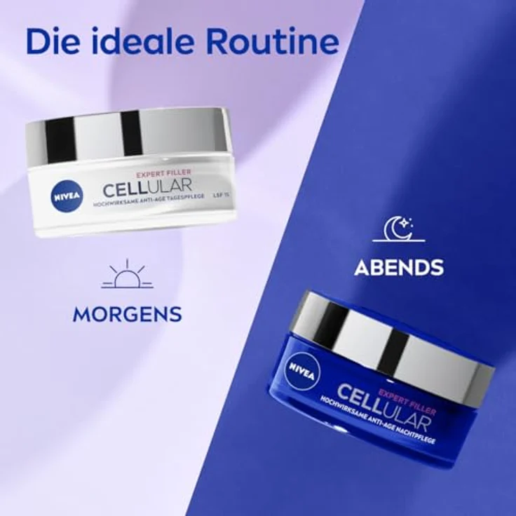 NIVEA Cellular Expert Filler Hochwirksame Anti-Age Tagespflege LSF 30, extra straffende Gesichtspflege mit Auffüllungseffekt, aufpolsternde Tagescreme mit Hyaluronsäure & Sonnenschutz (50 ml) – Bild 4