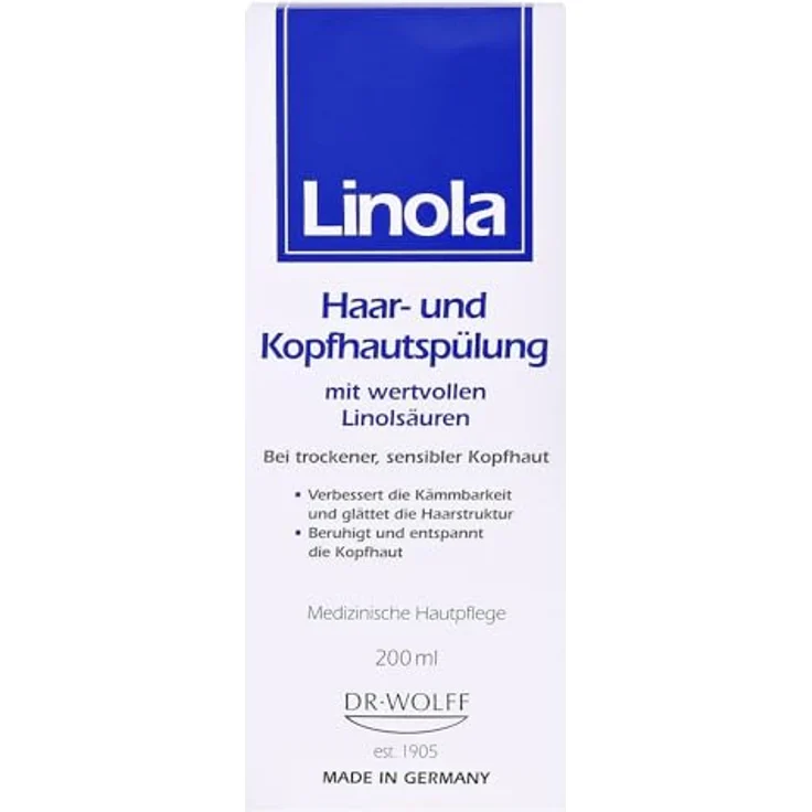 Linola Haar- und Kopfhautspülung 200ml, pflegender Conditioner für gesunde Haare – Bild 2