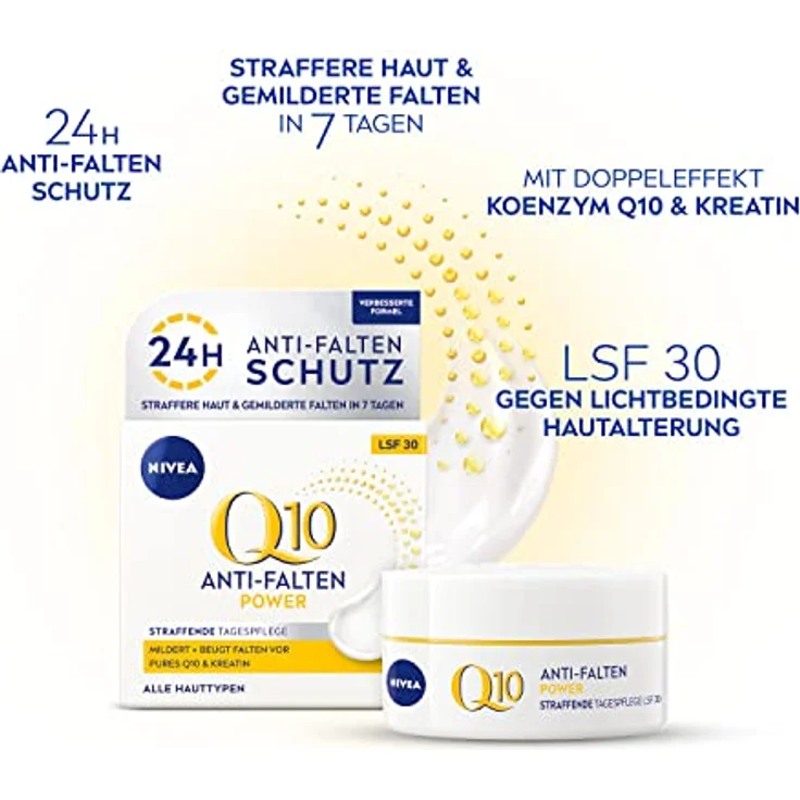 NIVEA Q10 Power Anti-Falten + Straffung LSF 30 Tagescreme 50 ml – Bild 2