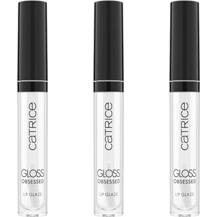 Catrice Gloss Obsessed Lip Glaze, Lipgloss Nr. 010, Transparent, glänzend, vegan, alkoholfrei, 3er Pack (3x2.5ml) – Bild 1