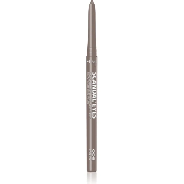 Rimmel ScandalEyes Exaggerate automatischer Konturstift, wasserfester Eyeliner in Farbton 006 Taupe, 0,35 g