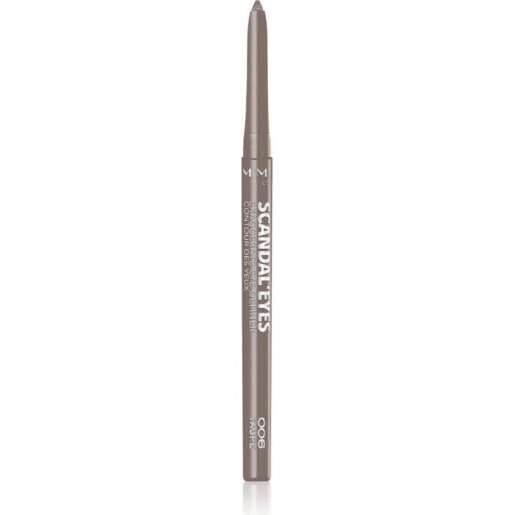 Rimmel ScandalEyes Exaggerate automatischer Konturstift, wasserfester Eyeliner in Farbton 006 Taupe, 0,35 g