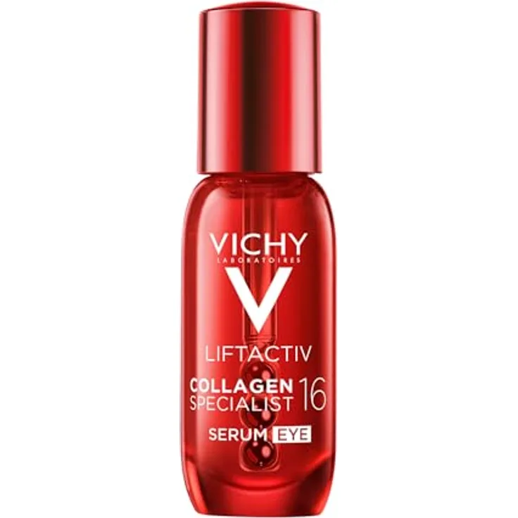Vichy Liftactiv Collagen 16 Augenserum, stärkt alle Kollagen-Familien mit Co-Bonding Technologie, für empfindliche und reife Haut, 15 ml