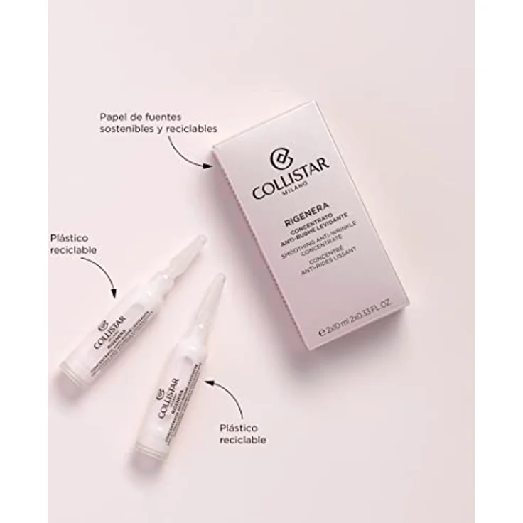 Collistar Rigenera Glättendes Anti-Falten-Konzentrat, Express-Anwendung für Gesicht und Hals, ohne Alkohol und Silikone, 2x10 ml – Bild 3