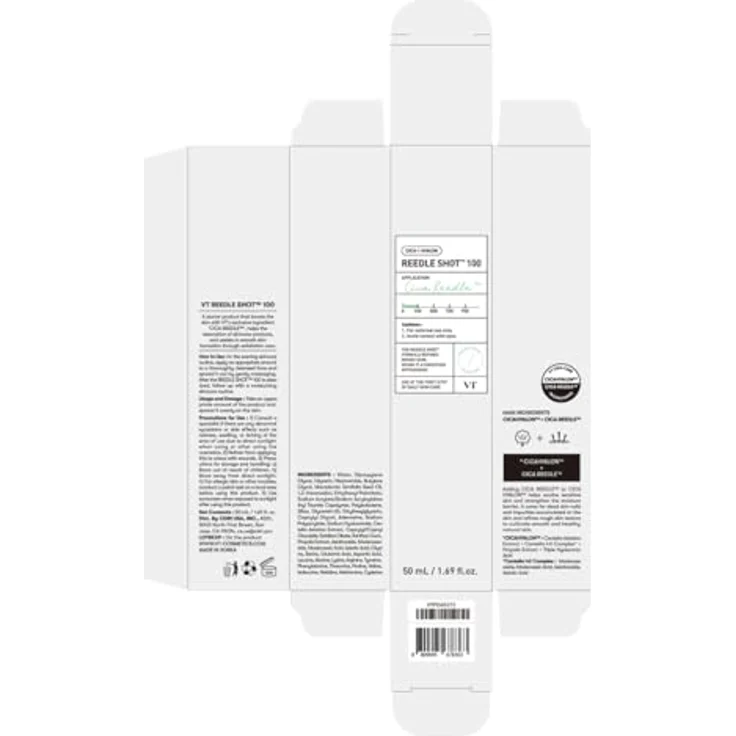 VT Cosmetics Reedle Shot 100, Mikronadel-Serum mit Cica Reedleâ„¢ für strahlende Haut, 50ml – innovative Mikronadel-Technologie – Bild 7