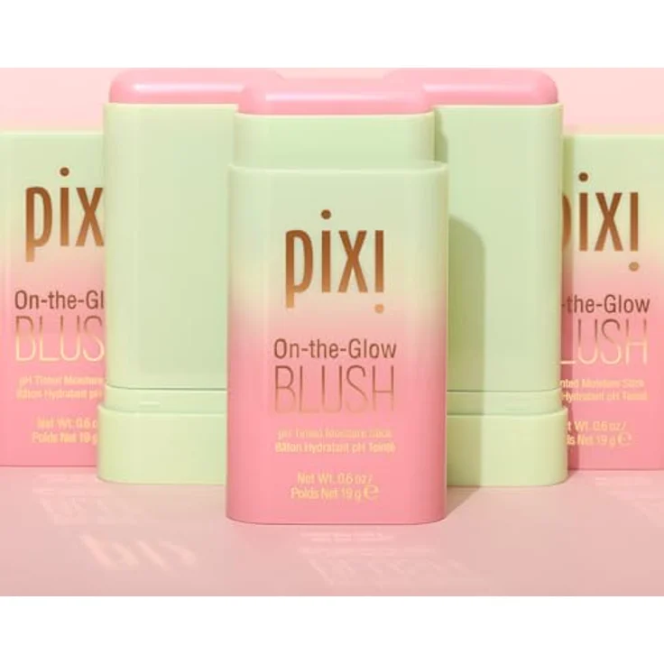 Pixi On The Glow Blush Cheektone Reaktiver Farbiger Stick mit Ginseng und Aloe Vera Extrakten, 19 g, 0,6 Unzen - Rouge & Bronzer, feuchtigkeitsspendende Rötung in farbigem Balken ohne Parabene – Bild 5