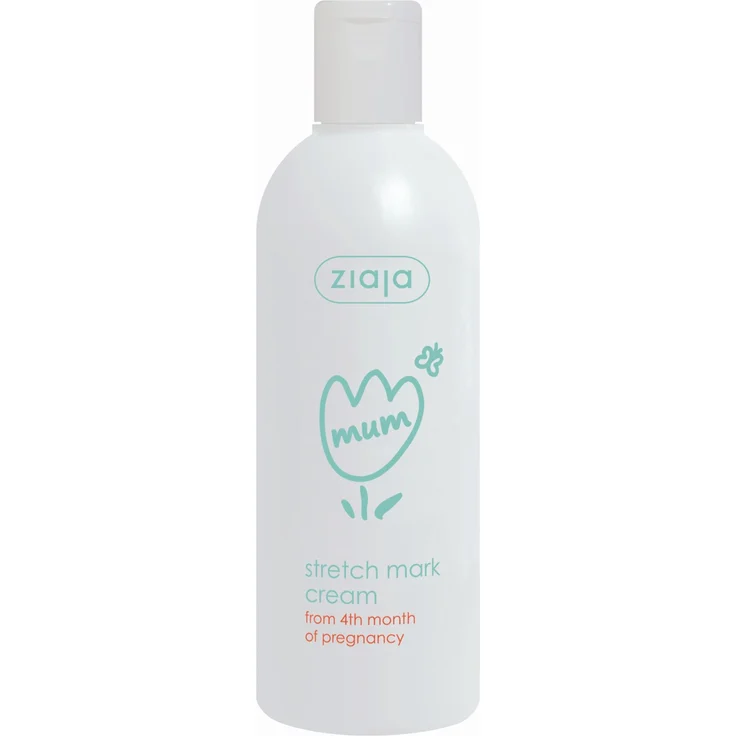 ZIAJA Mum Stretch Mark Cream 270ml, Körperpflegecreme zur Verbesserung der Hautelastizität und Reduzierung von Dehnungsstreifen während Schwangerschaft und Stillzeit