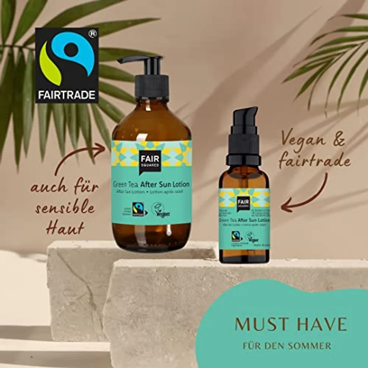 Fair Squared After Sun Lotion 240ml – Beruhigender Greentea – Premium Sonnenpflege Vegan & Fairtrade – Made in Germany – Bild 2