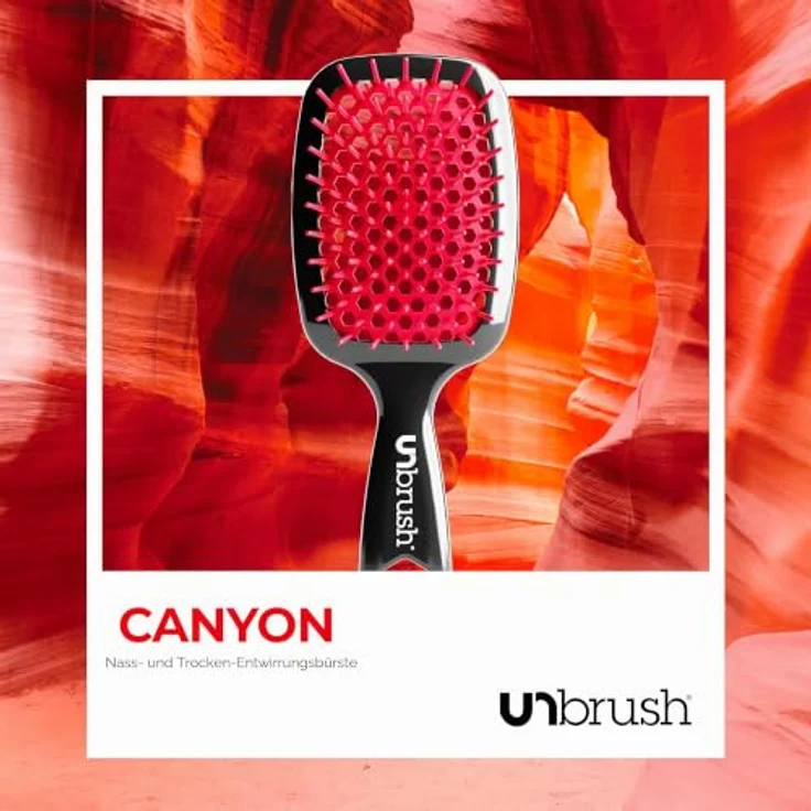 UNbrush Detangling Hair Brush, Haarbürste für alle Haartypen, Kunststoff, Farbe Canyon – Bild 6