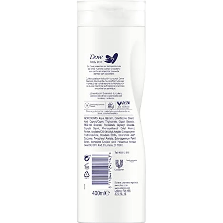 Dove Body Lotion Karite, 400 ml, mit zartem pudrigen Blumenduft und elegantem Design – Bild 2