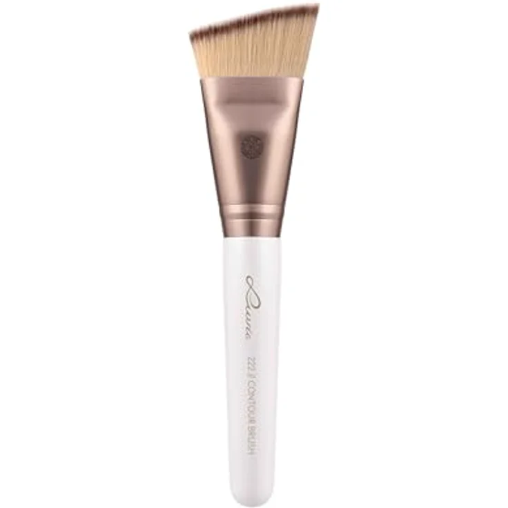 Luvia Cosmetics 222 Contour Brush - Elegance, Gesichtspinsel für Contouring und Puder, schräger Griff, kompakt, ideal für unterwegs – Bild 3