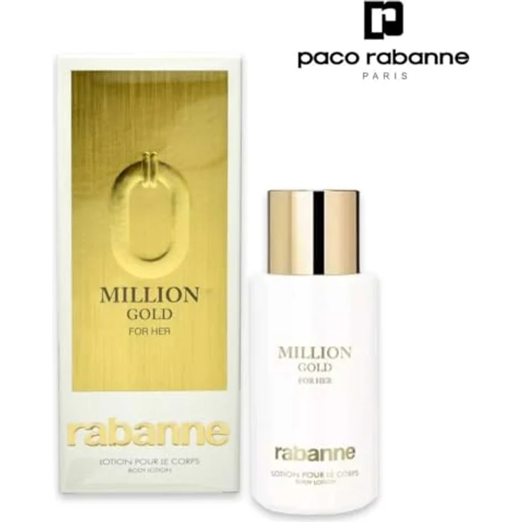 Paco Rabanne Million Gold For Her, Bodylotion mit blumigem Duft und feuchtigkeitsspendender Formel, 200 ml – Bild 2