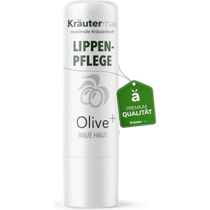 Kräutermax Olive Lippen Balsam, 3,5 g, schützt und regeneriert, ohne synthetische Farbstoffe, Parabene und Silikonöle