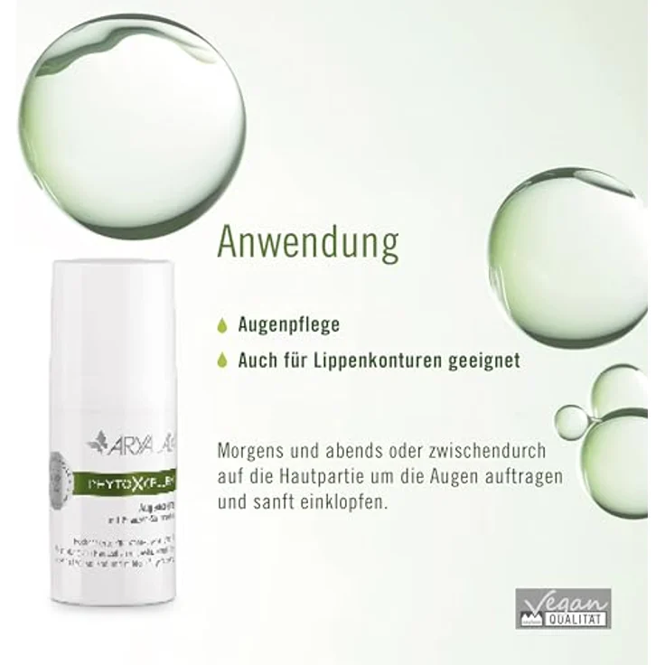 ARYA LAYA PhytoXcellent Augencreme, 15 ml - regenerierend & verjüngend, wirkt abschwellend und reduziert dunkle Augenringe, vegan – Bild 3
