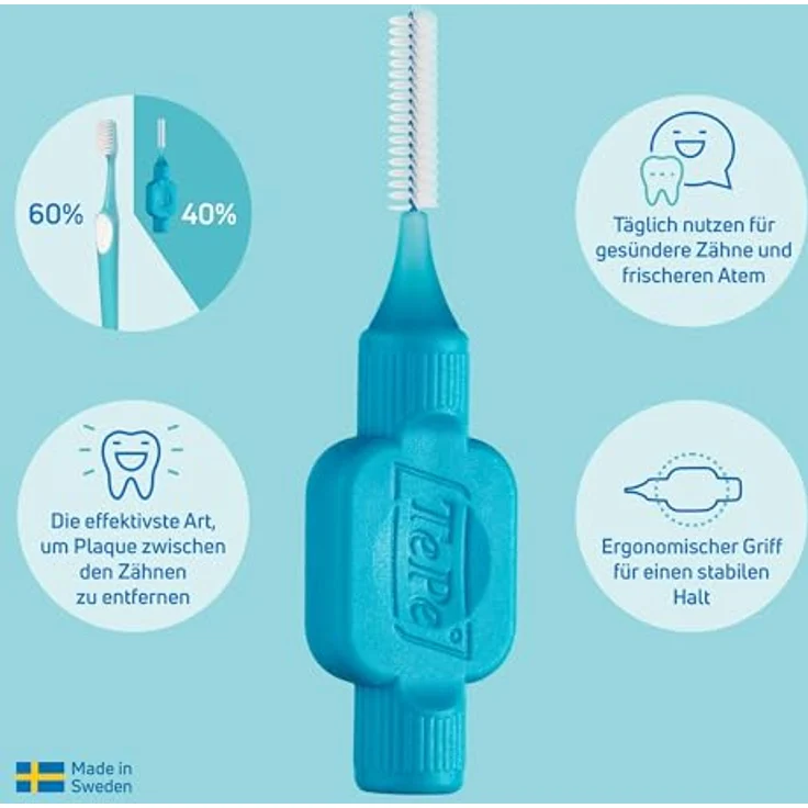 TePe Interdentalbürste - Für eine einfache und gründliche Reinigung der Zahnzwischenräume 1 x 8 Interdental Bürsten Interdentalbürsten bunt – Bild 7